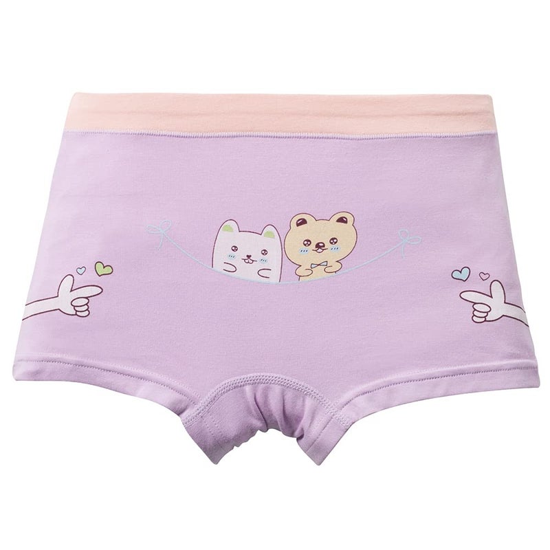 Core Pretty Cotton Girls Underwear - Soft Breathable Boy Shorts for Toddler Kids 6-8 Years, Cute Bear Print Undies & Underpants, Pack of 5 (6Y-8Y) - Image 2